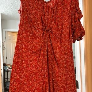 Vince Camuto Red Floral Dress